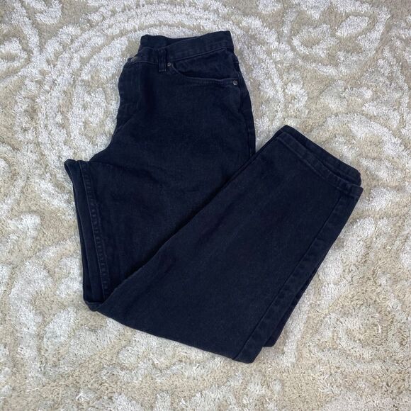 Vintage Chic Women's High Rise Black Denim Jeans sz 12p Cotton Made in USA Curvy - Picture 1 of 10